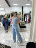 Light Blue Tencel Denim Jumpsuit