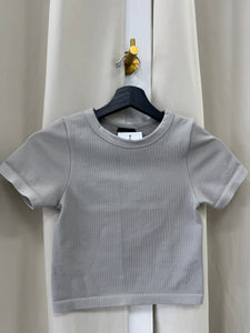 Heather Grey Ribbed Basic