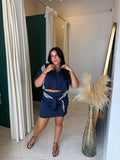 Navy Track Skort & Top