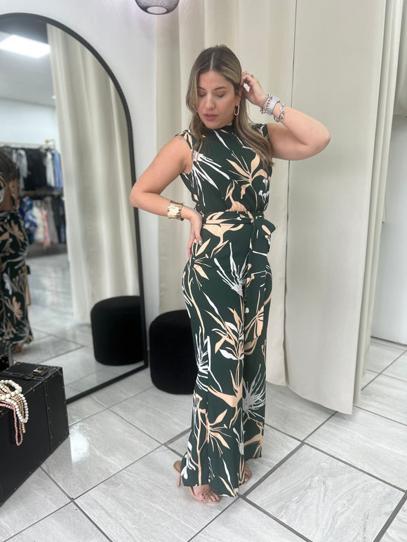 Green OpenBack Jumpsuit