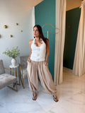 White Ribbed Lace Top