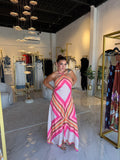 Fuchsia Halter HankyHem Dress