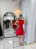 Red Assymetrical Dress