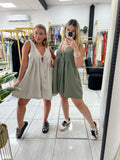 Light Grey Pleated Oversized Romper