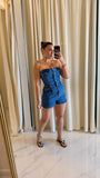 Denim Strapless Romper