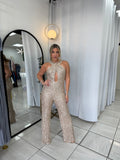 Gold Sequin CrissCross Jumpsuit