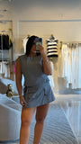 Indigo OpenBack Stripes Top & Skort