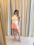 Peach Embroidered Sort