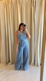 LightDenim WideNeck Jumpsuit