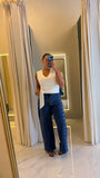 Multi Button Wideleg Jeans