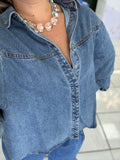 Denim Lightweight ButtonUp Top