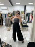 Black Silver WideLeg Jumpsuit