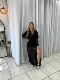 Black Shirt Lace Dress