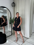 Black Luxe Vest & Skirt Set