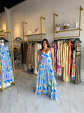 Blue Multi Maxidress