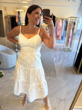 White Eyelet Embroidered Dress