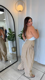 Taupe Barrel Pants