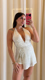 LightGrey HalterNeck Romper