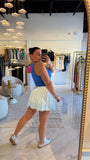 LightBlue Stripe Skort