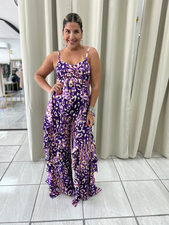 Purple Ruffle Jumpsuit