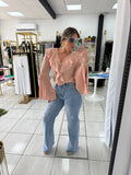 Nude Ruffles Blouse