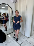 Navy & White Stripes Vest & Skort