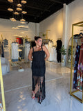 Black Kaia Fringes Set