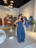 Denim Barrel Jumpsuit