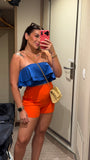 Orange Tailored Shorts
