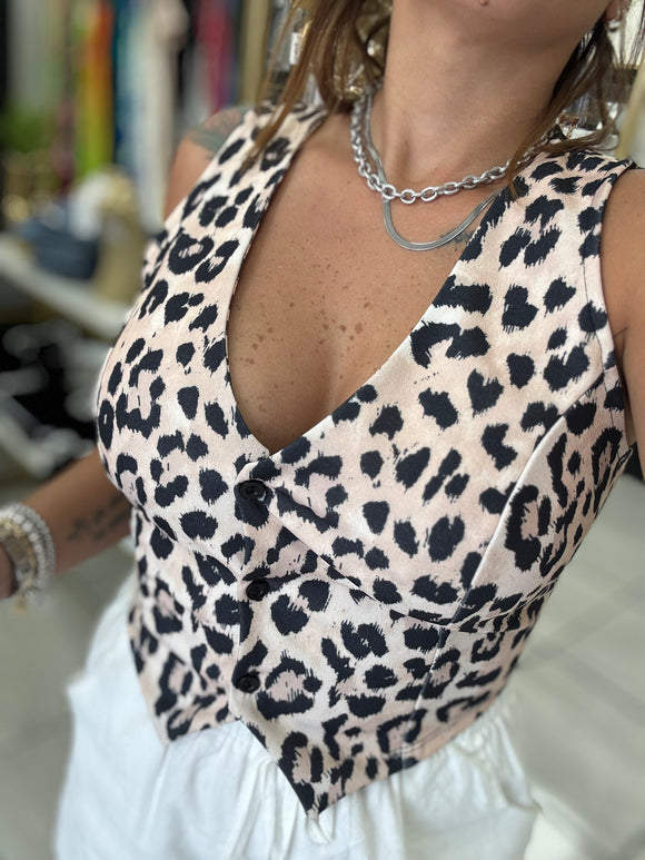 Light Animal Print Vest