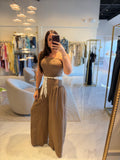 Olive LaceTie Jumpsuit