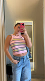 Pink Striped Top