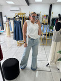 Denim Washed Hem Jeans