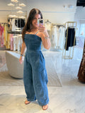 Denim Barrel Jumpsuit