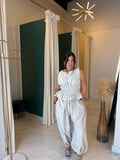 Beige Stripe Top & Pants