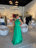 Green CutOut Maxi Dress
