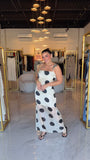 Ivory Black Dots Midi Dress