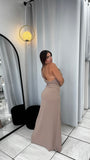 Taupe Eternal Draped Dress