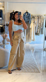 Taupe Bandana Belt Trousers