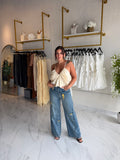 Distressed Gold Details Jeans