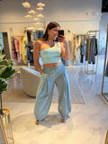 Blue OneSoulder CutOut Top