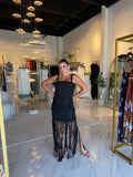Black Kaia Fringes Set