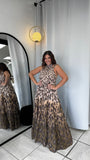 Leopard Halter Maxi Dress