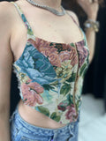 Flowers Bustier Top (runs small)