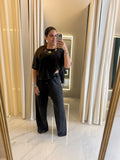 Black Washed Shirt & Pants Set