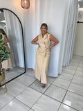 Toffee Belted Trench Dress
