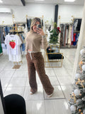 Brown Leopard BoxerStyle Pants