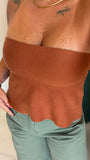 Cafe Strapless Peplum
