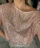 Rose Gold Sequin Top