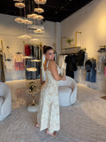 Taupe Embroidered Midi Dress